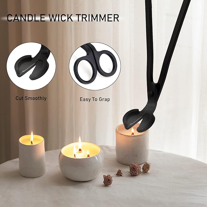 3 in 1 Candle Accessory Set, Candle Wick Trimmer Cutter, Candle Snuffer & - Image 3