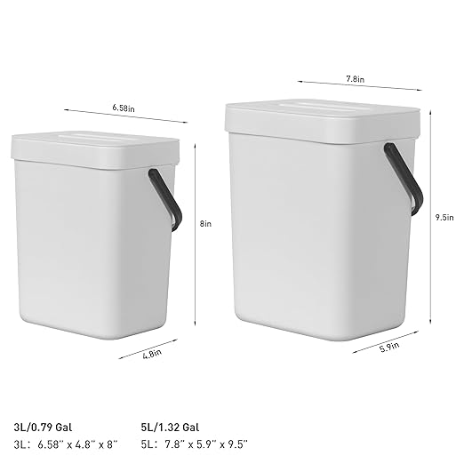 EKO Puro Mini Wall-Mounted Kitchen Trash Can - Image 3