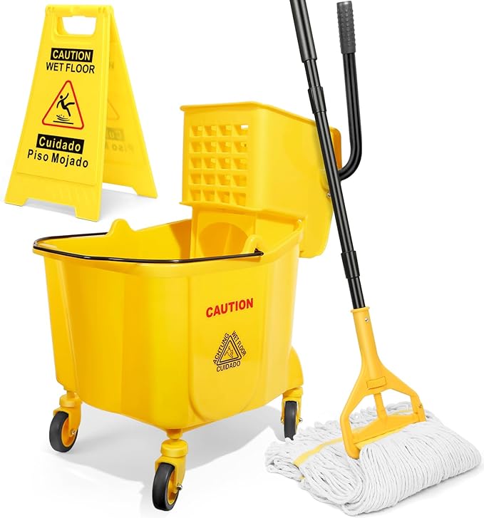 38 Qt Commercial Mop Bucket by EasyCleaningHappyLife