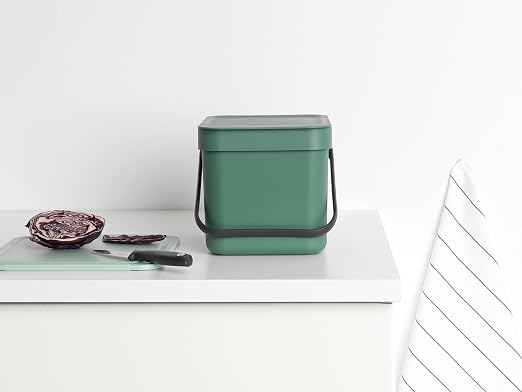 Brabantia Sort & Go Food Trash Can Small Countertop Kitchen Compost Caddy - Image 6