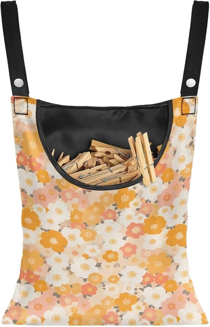 Clothes Pin Hanging Bag with Hanging Rope 14.5 X 12 Inch Clothespin Bag by Unknown