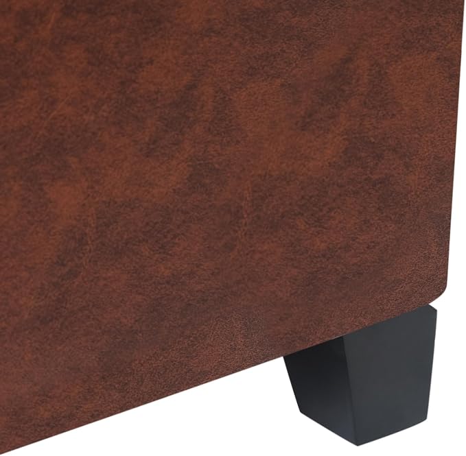 Adeco Faux Leather Storage Ottoman Bench - Image 8