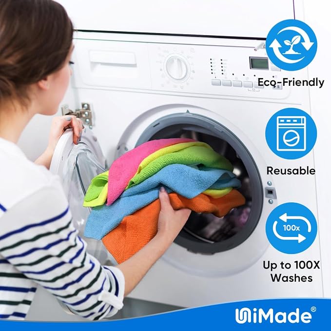Microfiber Cleaning Cloth, 200PK Reusable Shop Rags Bulk Microfiber Cleansing - Image 5