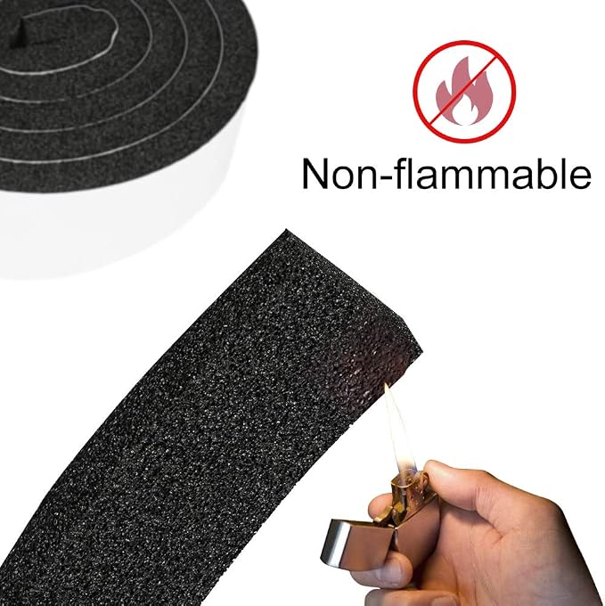 2 Rolls 2 Inch W 1/2 Inch T Weather Stripping Air Conditioner Open Cell Foam - Image 3