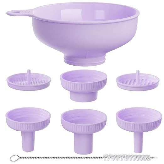 Wide Mouth Kitchen Funnel, Food Grade Plastic Cooking Canning Funnel by BALIWELL