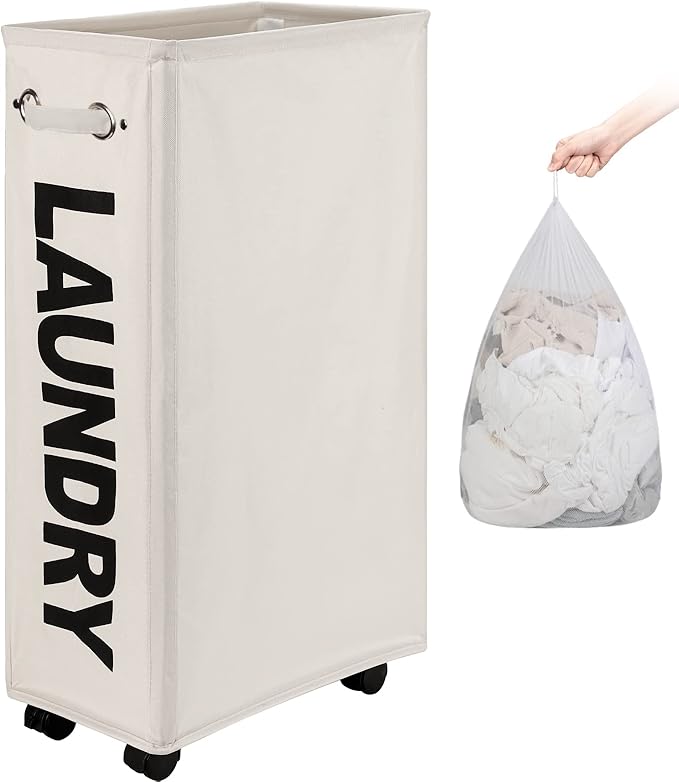 DOKEHOM 29-Inches Enlarged Slim Laundry Basket by DOKEHOM