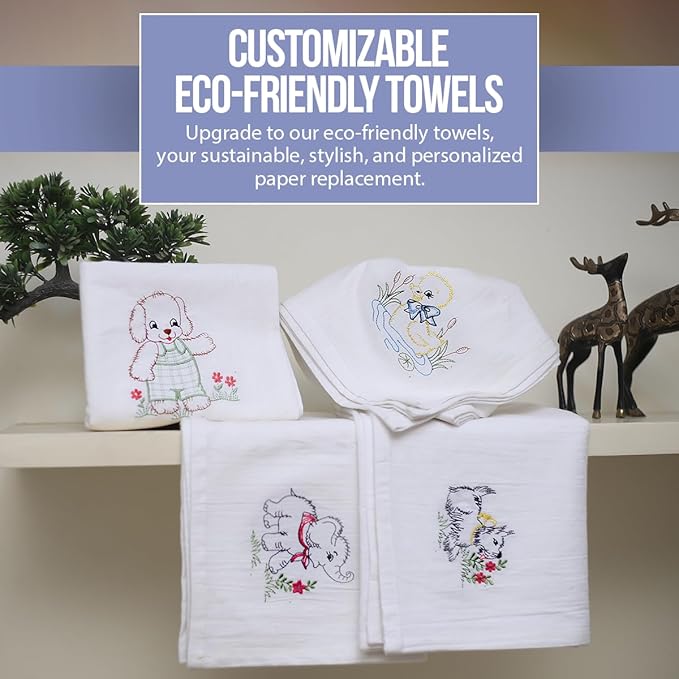 Flour Sack Towels| Tea Towel for Crafts| Kitchen Dish Cotton Blank Towel for - Image 6