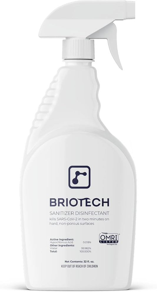 BRIOTECH Sanitizer Disinfectant Hypochlorous Spray, Kill 99.99% of Viruses & by BRIOTECHUSA