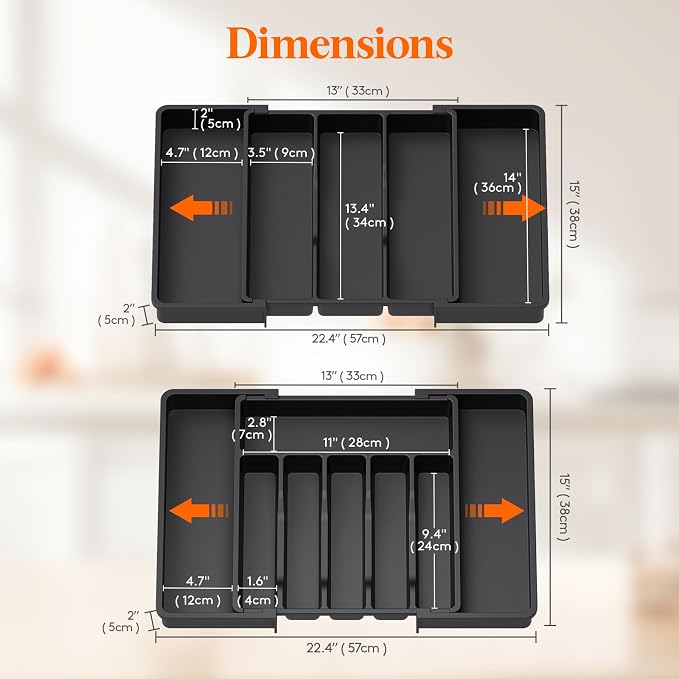 Lifewit Silverware Drawer Organizer and Utensil Organizer Set, Expandable - Image 3