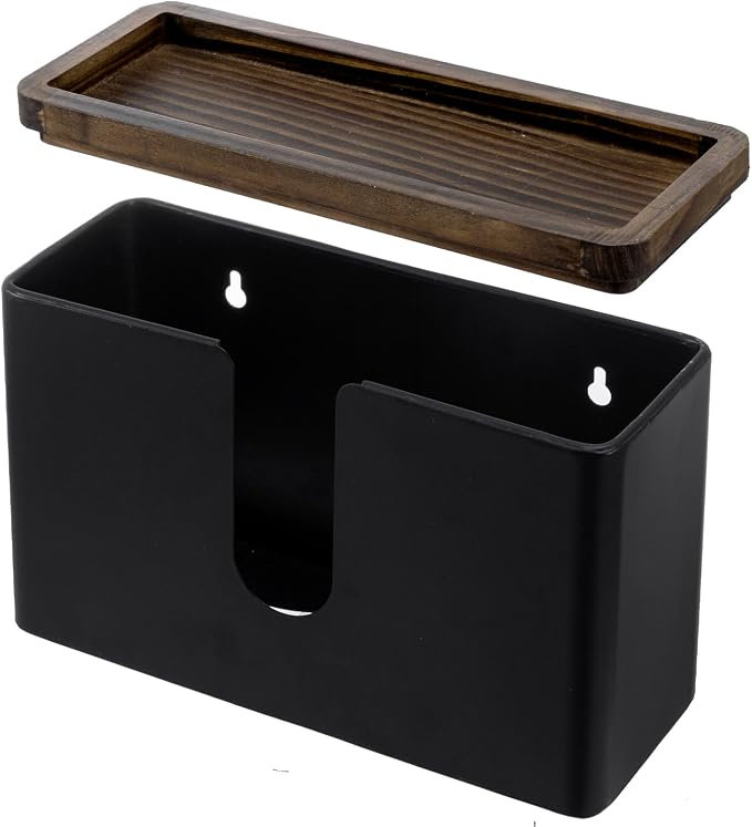 MyGift Deluxe Modern Matte Black Metal Folded Commercial Paper Towel Holder - Image 4