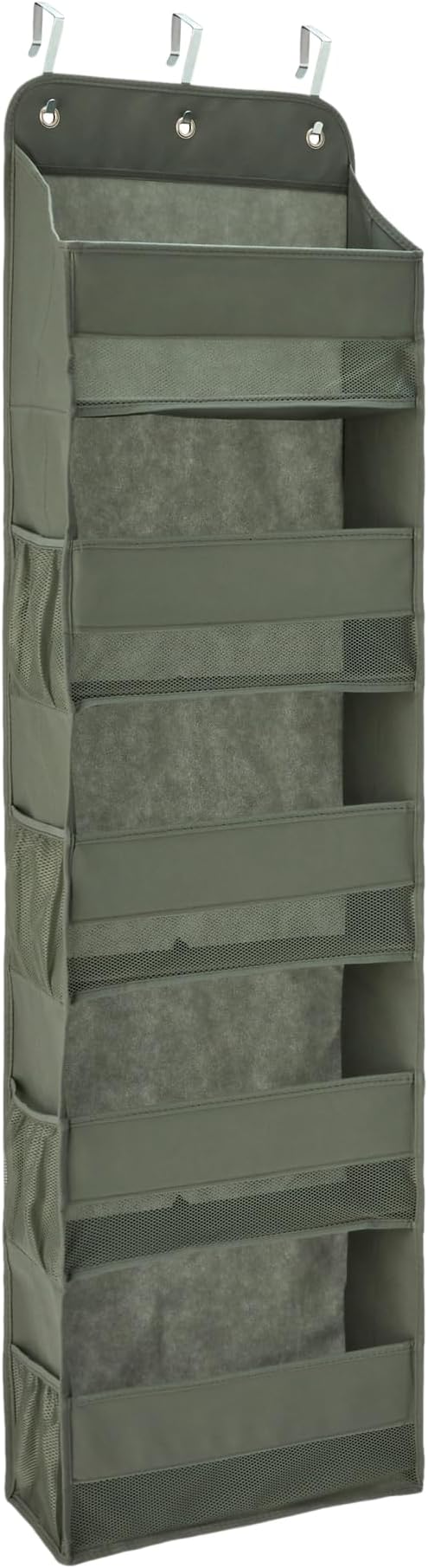 Amazon Basics 5 Tier Over the Door Organizer, 6.4 x 54.5 x 14.9 in, Dark Grey by AmazonBasics