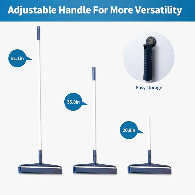 Floor Lint Rollers for Pet Hair Extra Sticky Mop，9.84in - Image 7