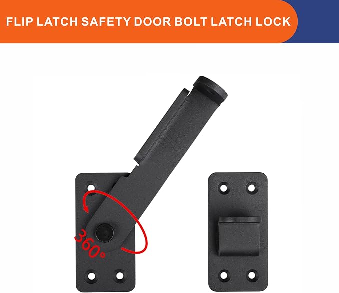 2PCS Flip Latch Lock, 90 Degre Heavy Duty Gate Latch - Image 5