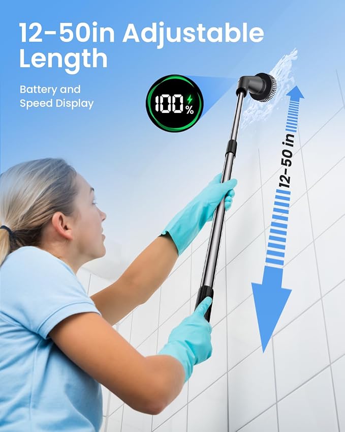 Leebein Electric Spin Scrubber, 2025 Upgraded Cordless Cleaning Brush Scrubber - Image 4