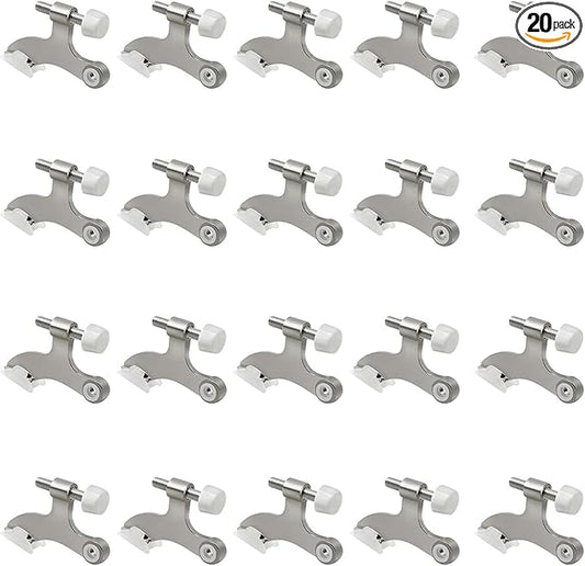 20 Pack Hinge Pin Brushed Nickel Door Stopper, Adjustable Heavy Duty Hinge Pin by SUNTAI