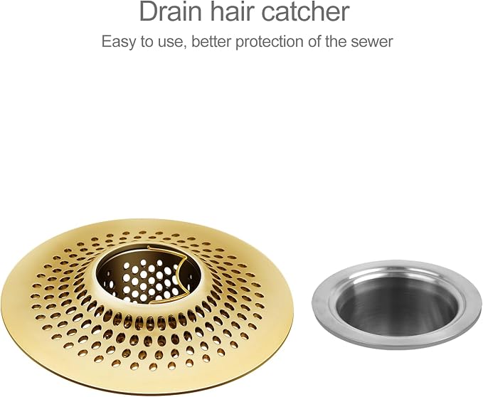 LKEYE Shower Drain Hair Catcher/Bathroom Drain Cover/Bathtub Drain - Image 2