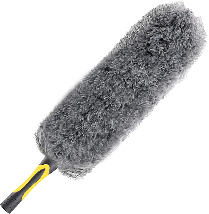 Flexible Microfiber Feather Duster, Electrostatic & Bendable Ceiling Fan Duster by Opow