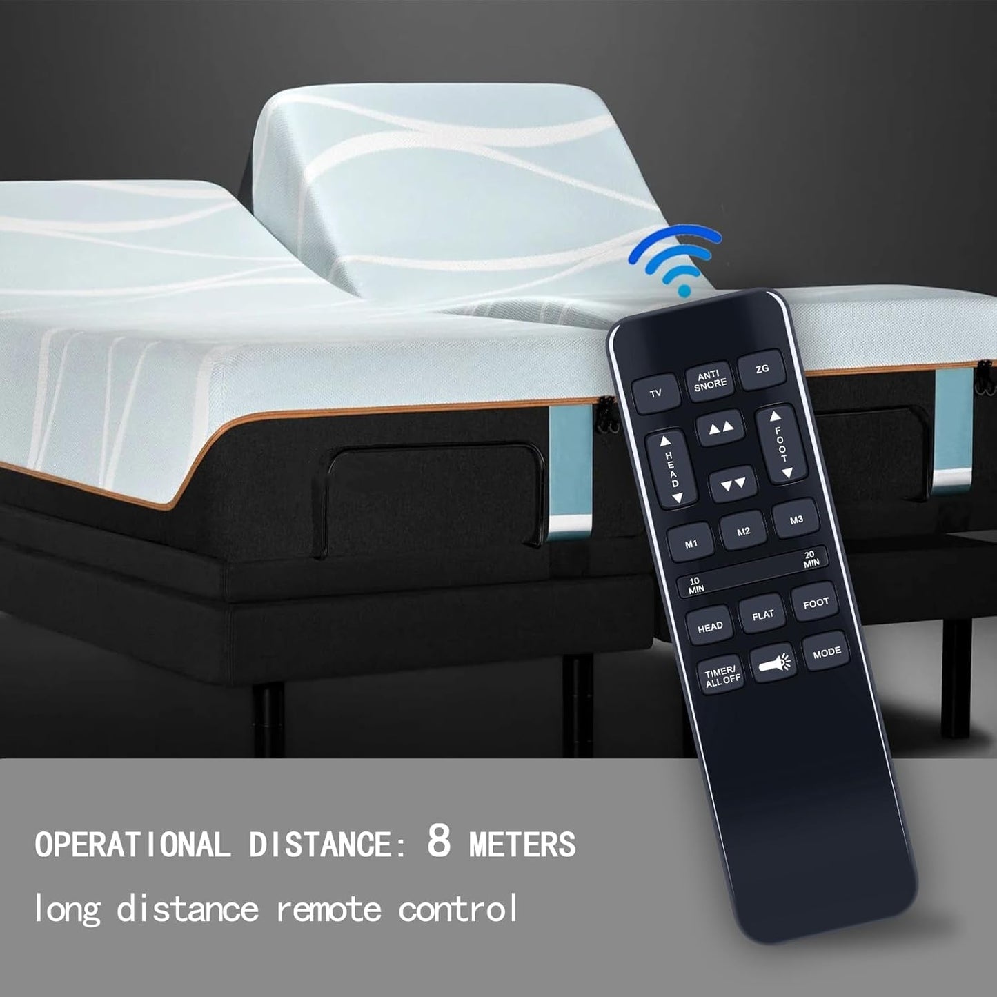 Adjustable Bed Richmat HJH55 Remote Hand Control Replacement, Compatible with Classic Adjustable Bed Brands