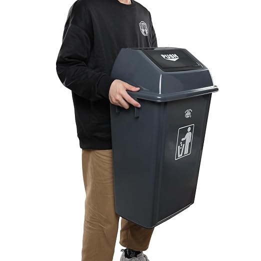 4 Packs 18 Gallon Large Commercial Trash Can, Kitchen Waste Bin - Image 5
