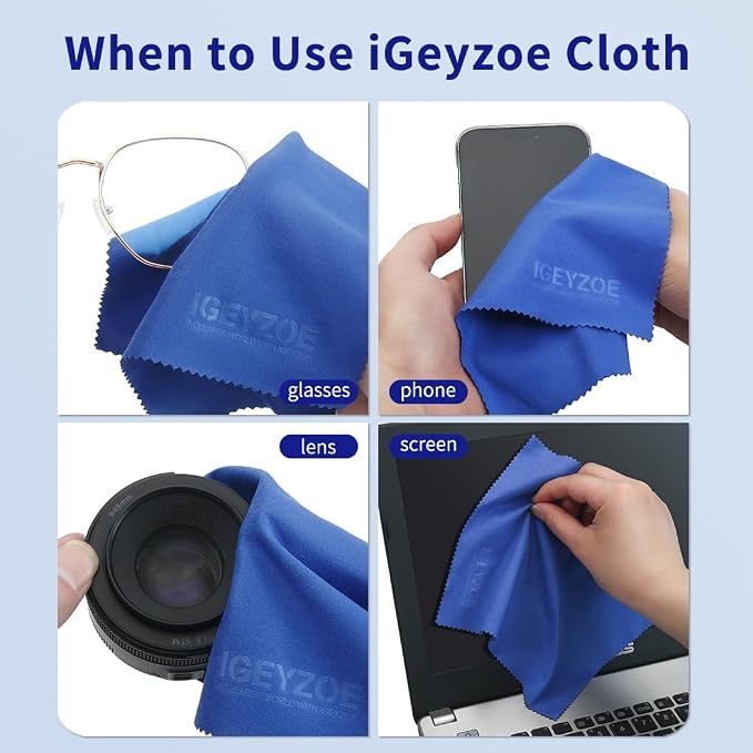 20 Pack Microfiber Glasses Cleaning Cloths - Image 2