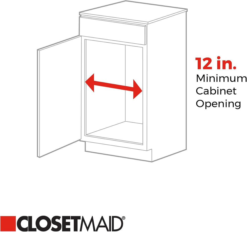 ClosetMaid 11 in. Pull Out Cabinet Organizer, 2 Tier, Heavy Duty, Slide Out P...