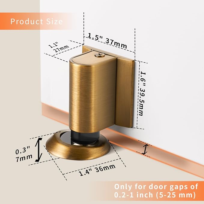 Bak Bo Magnetic Door Stoppers 1 Pack Bottom of Door Holder Keep Door Open No - Image 2