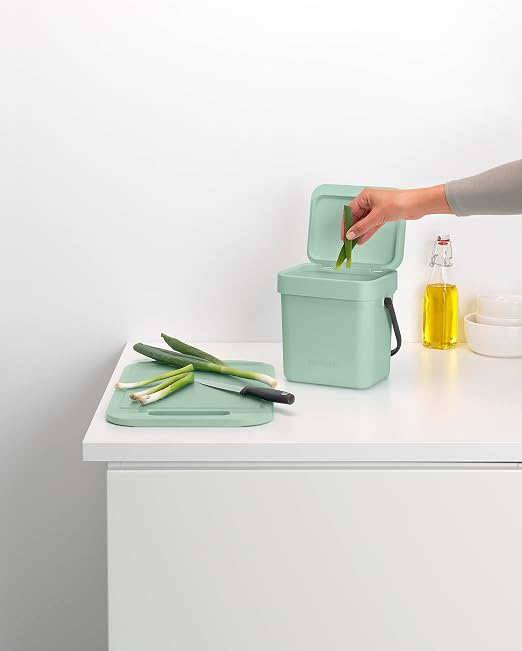 Brabantia Sort & Go Food Trash Can Small Countertop Kitchen Compost Caddy - Image 7