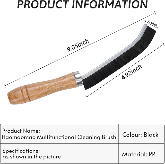 Crevice Cleaning Brush, Hard Bristle Grout Brush Gap Cleaner Tool - Image 6