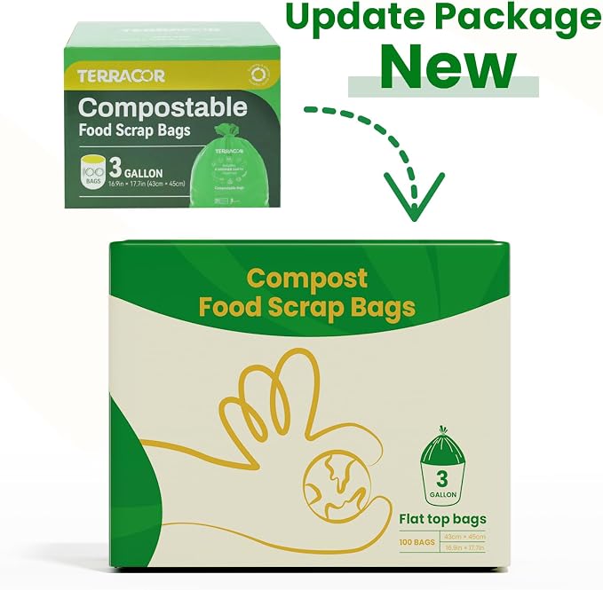 3 Gallon Compostable Trash Bags, 100 Bags Compost Bags - Image 2