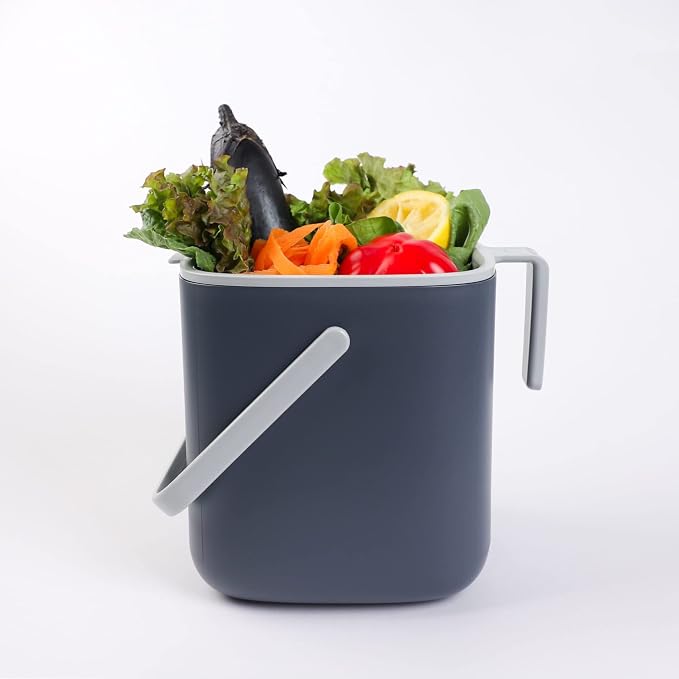 Blue Ginkgo Kitchen Compost Bin – Filter-Free, Odor-Tight Countertop Food Waste - Image 7
