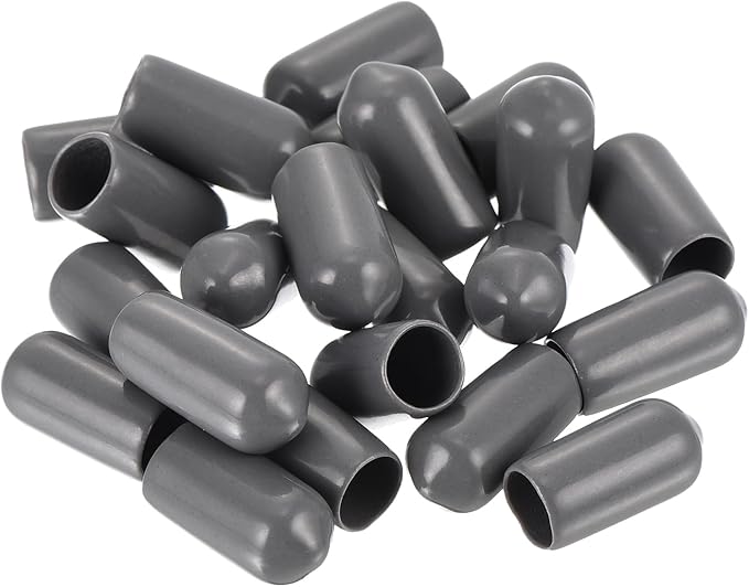 uxcell 20pcs Rubber End Caps 7mm ID Vinyl PVC Round Tube Bolt Cap Cover Screw - Image 4
