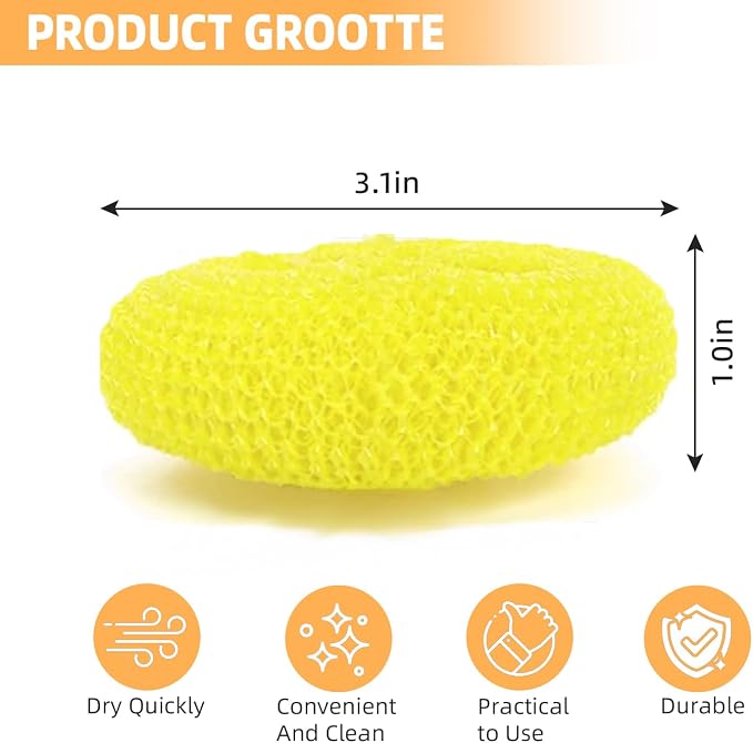 25 Pcs Plastic Dish Scrubbers, Reusable Non-Scratch Nylon Scouring Pads Bulk - Image 2