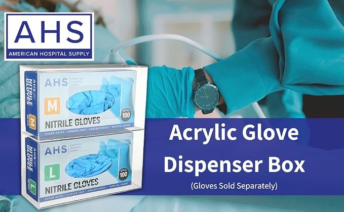 AMERICAN HOSPITAL SUPPLY Wall-Mount Triple Glove Dispenser | Clear Acrylic - Image 7