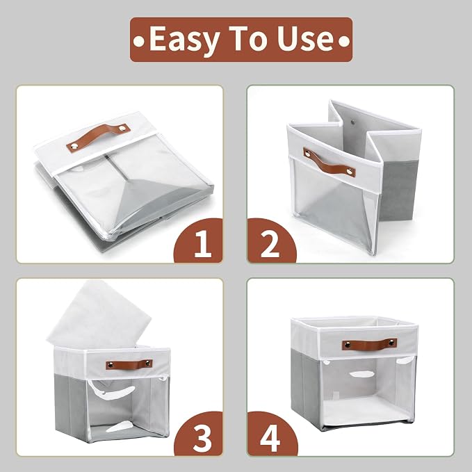 HNZIGE Fabric Cube Storage Bins - Image 7