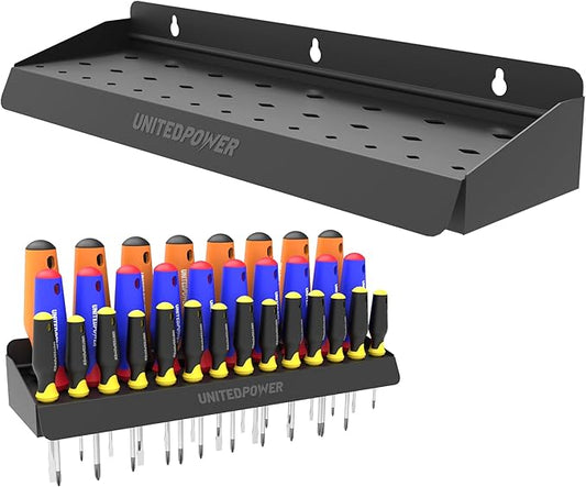 UNITEDPOWER Screwdriver Holder, Wall Mount Storage Rack Organizer by UNITEDTOOLSUNITEDPOWER