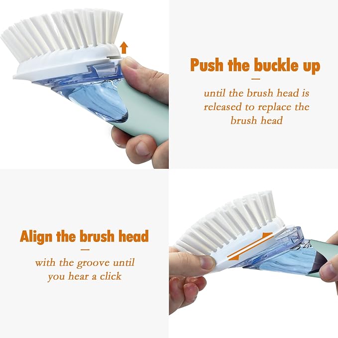 Soap Dispensing Replacement Dish Brush Storage Set - Image 5