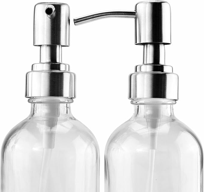 Cornucopia Brands 8-Ounce Clear Glass Boston Round Bottles w/Stainless Steel - Image 9