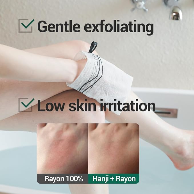 DEARCUS Korean Exfoliating Washcloth Towel 2Pcs, Hanji Bath Washcloths Mitt - Image 5