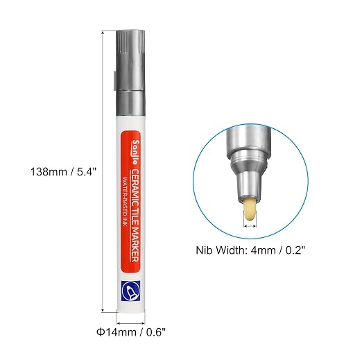 PATIKIL Grout Pen, 4 Pack Silver Tile Marker Waterproof Grout Sealer Pen Tile - Image 2