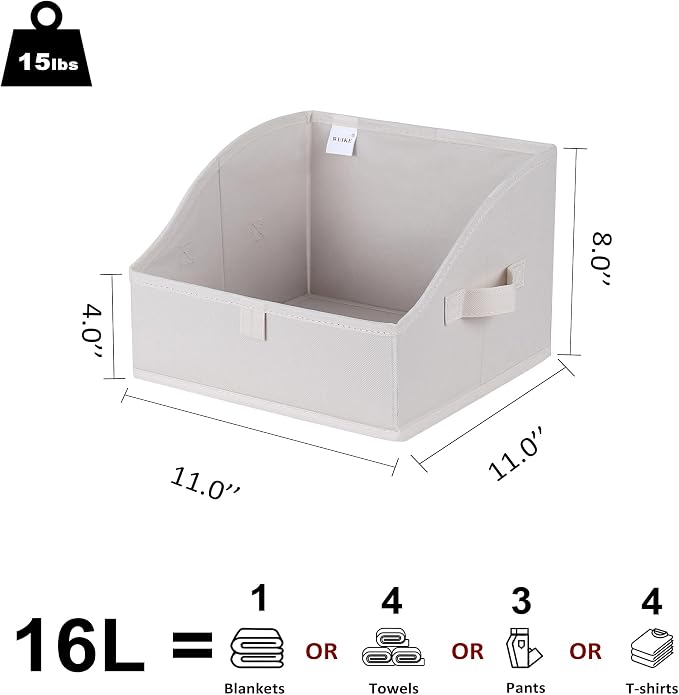 WUIKE Closet Storage Bins, Large Trapezoid Storage Boxes - Image 2