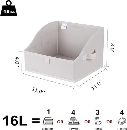 WUIKE Closet Storage Bins, Large Trapezoid Storage Boxes - Image 2