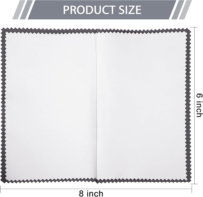 Breling 6 Pcs Silver Jewelry Polishing Cloths 6 x 8 inches Jewelry Cleaning - Image 2