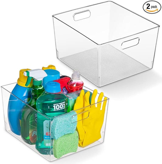 ClearSpace XL Clear Plastic Storage Bins by ClearSpace