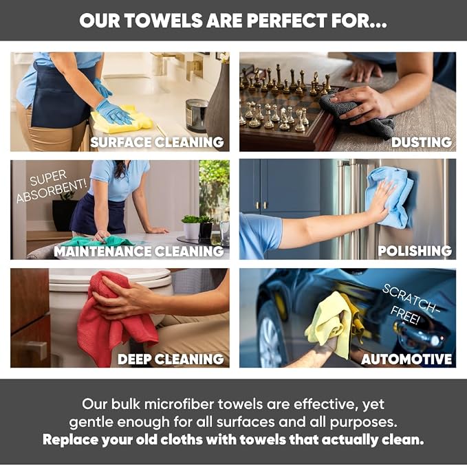 16" x 16" All Purpose Microfiber Towels - Image 6