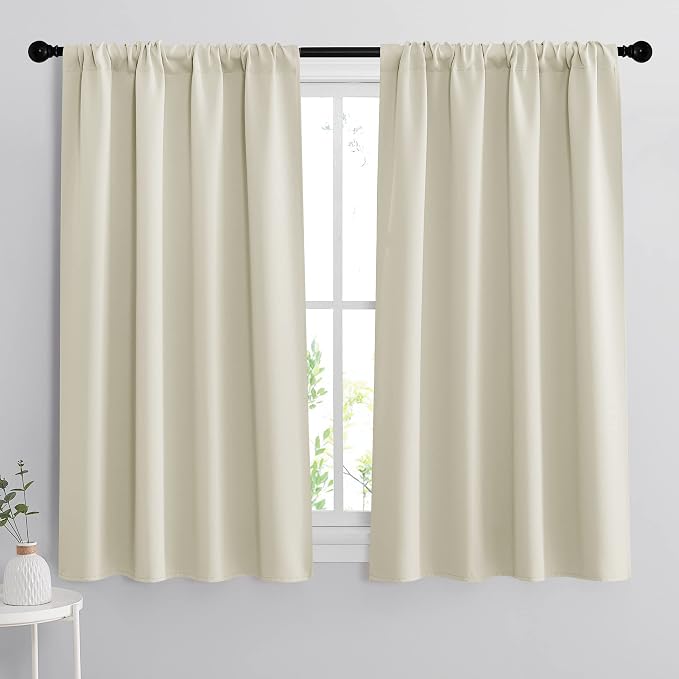 RYB HOME Curtains for Bedroom 63 inches Long, W 34 x L 63, 2 Panels by RYBHOME