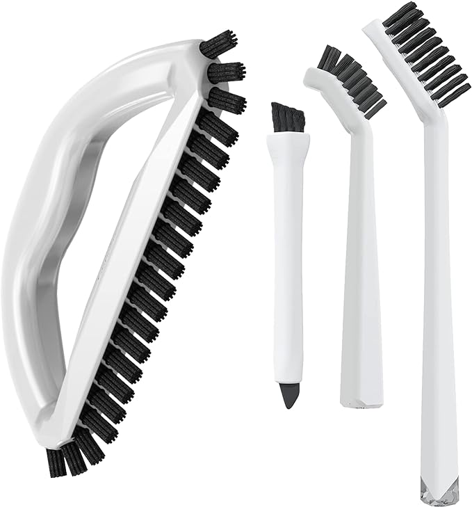 Grout Cleaning Brush Set Heavy Duty Hand Grout Scrub Brush & Detail Cleaning by TheCrownChoice