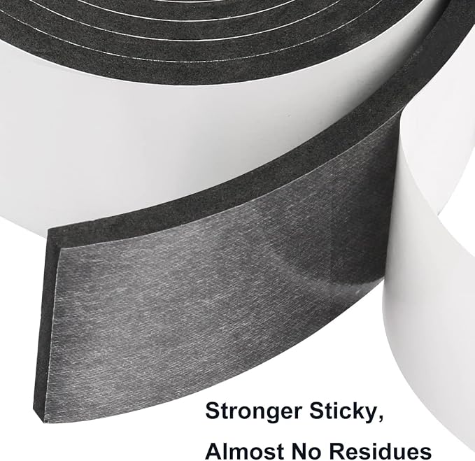 2 Rolls Seal Foam Tape, Single Sided Weather Strip, Total 13 Feet Long… - Image 3
