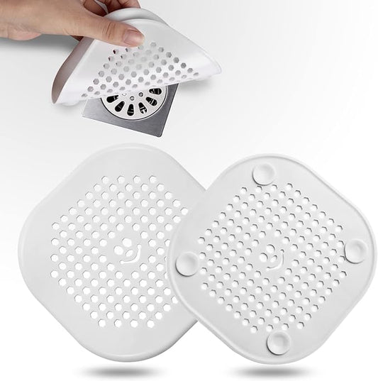 2 Pack Drain Hair Catcher Silicone Drain Cover Sink Drain Strainer Hair Stopper by Couidlmakeslifecolorful