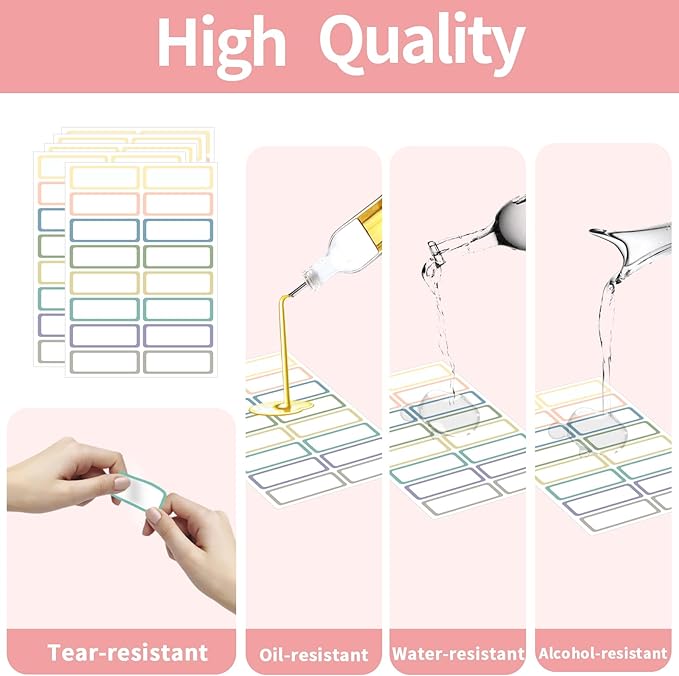 STARLIBOO Removable Labels, Removable Colored Labels Stickers, Self-Adhesive - Image 3