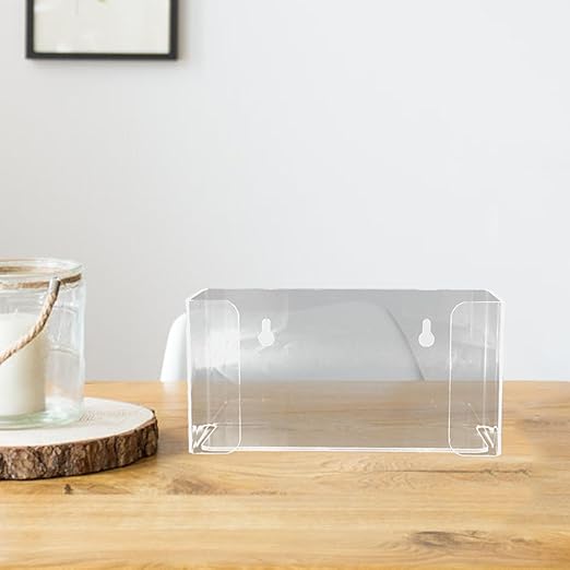 Acrylic Wall Mount Glove Dispenser and Mask Holder Storage Box - Image 9